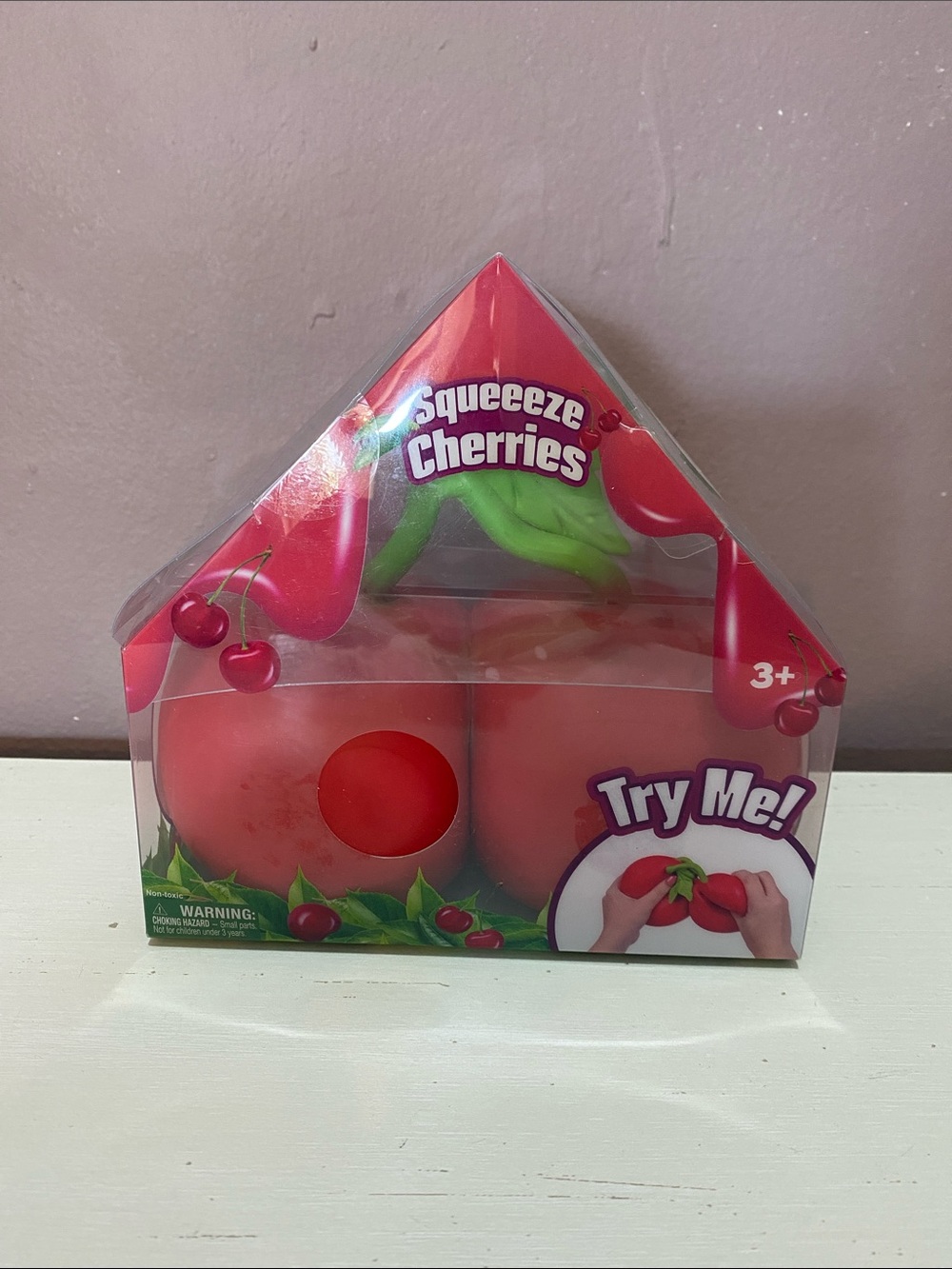 VIRAL Cherries Sunny days Rare Viral Squeeze Squishy Toy - Red